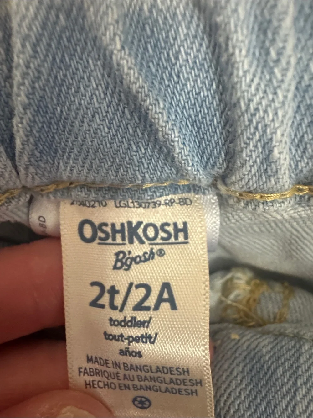 OshKosh B'gosh Light Blue Denim Skort with White Floral Embroidery